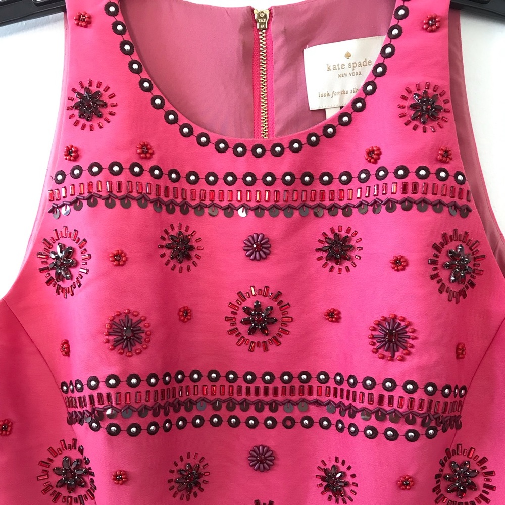 Kate Spade Spice Things Up Pink Tile Dress